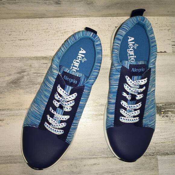 Alegria TRAQ Qest Sneaker Blue 38 7.5-8 Nursing Smart Shoe Comfort Casual - Picture 6 of 11